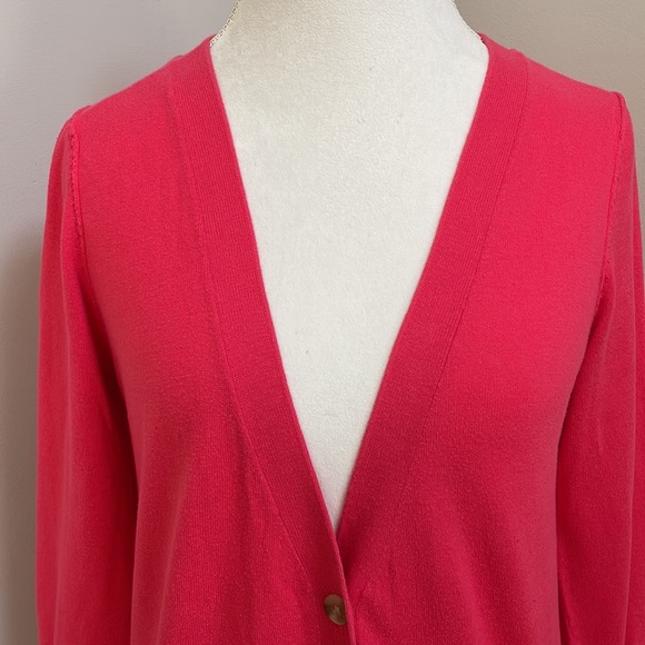 Mossimo Supply Co. Women Button Down Sweater/Cardigan with Front Pockets, Pink - Picture 3 of 13